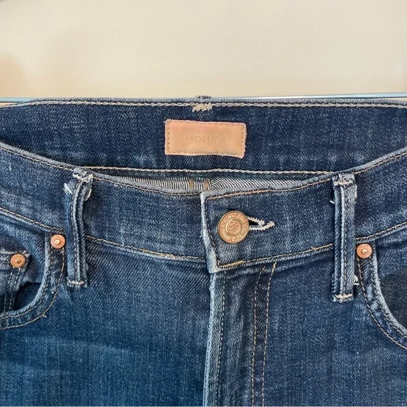 Mother Denim Insider Crop Step Fray Jeans in Clean Sweep Size 27 - Picture 7 of 7